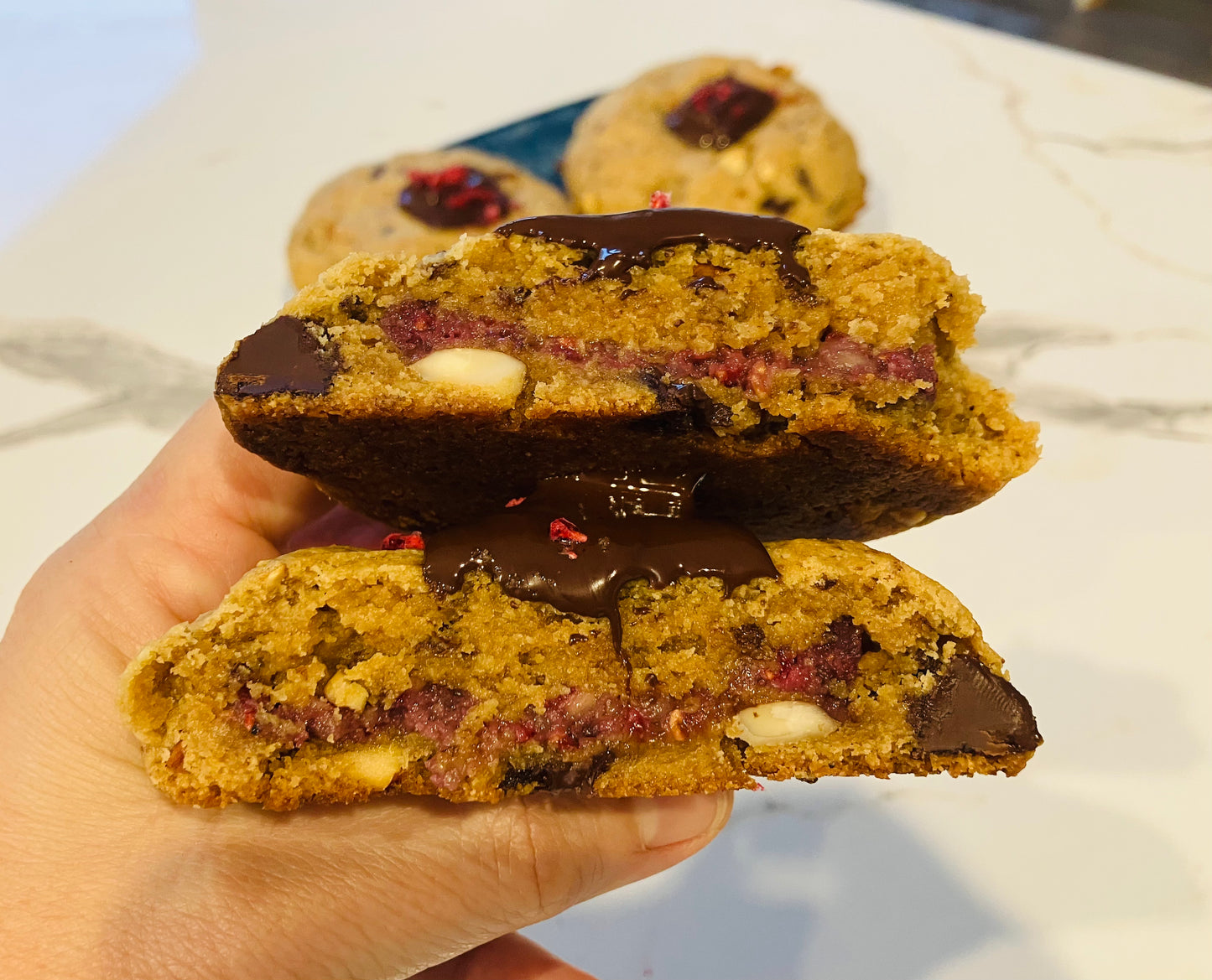 Black Raspberry Ripple Cookies